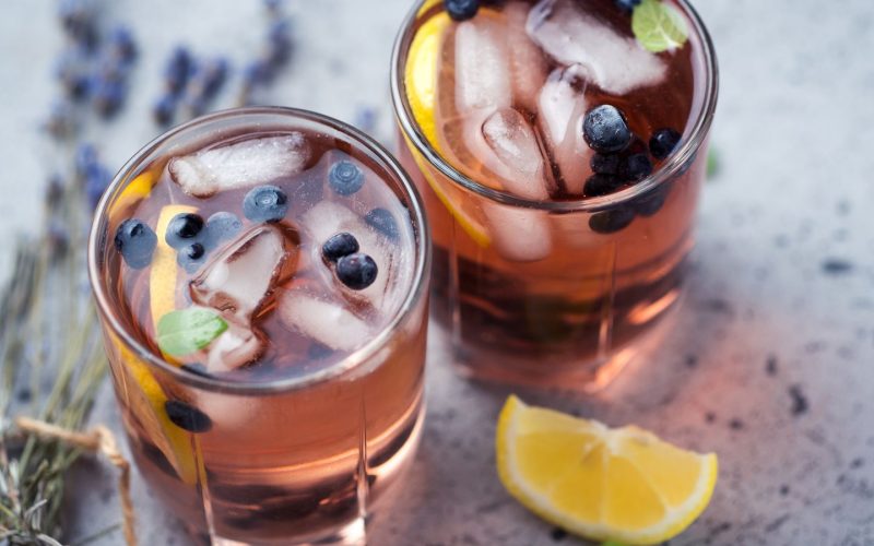 Alcoholic,Blueberry,Cocktail,With,Lavender,Gin,And,Tequila,Or,Blueberry